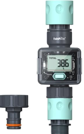 RAINPOINT Compteur d'eau, pratique horloge de jardin, 4 modes de contrôle de la consommation d'eau, pour robinets/appareils de consommation, connecteur 3/4-7/10 cm