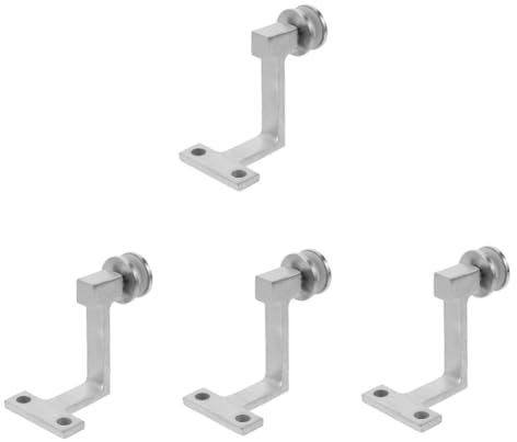 LALAFINA 4 Piezas Soporte de Barandilla Inoxidable para Montaje de Vidrio Abrazadera de Barandilla para Escaleras y Pasamanos Fijación Estable y Antideslizante
