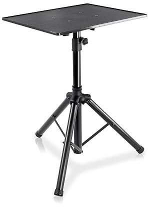 Pyle Supporto Laptop Portatile DJ e Proiettore, Regolabile 71-127 centimetri, Pieghevole, Supporto Laptop Scrivania, Supporto Notebook, per Palco o Studio