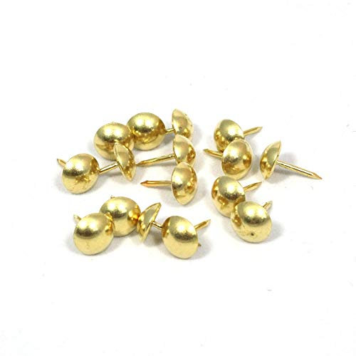 HEICO 1000 Solid Non Rust Brass Head Upholstery Nails Tacks Studs 10mm Diameter