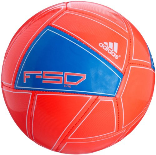 adidas Fussball F 50 X-Ite, infrared/bright blue f12/white, 5, W44974,
