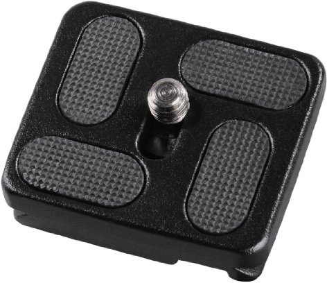 Hama Schnellkupplungsplatte für Stativ Traveller 146 Premium Duo, A 1/4 Gewinde, Schwarz