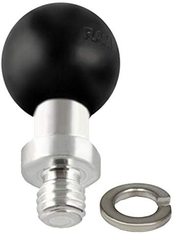 Ram Mount RAM-B-236U 1 Rubber Ball Connected to a 3/8-16 Threaded Post