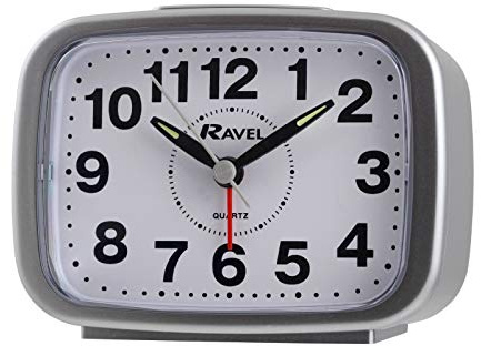 Ravel - Kingston Bold Bell Quartz Alarm Clock - Silver