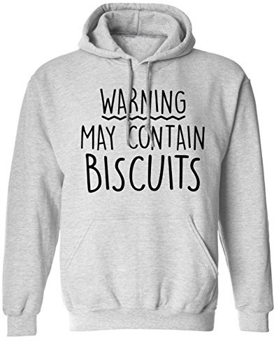 Warning May Contain Biscuits Hoodie XS - 2XL Grey
