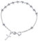Bling Jewelry Dünne Einfache Religiöse Gebet Ball Perlen Kreuz Rosenkranz Armband Für Frauen Für Teenager .925 Sterling Silber