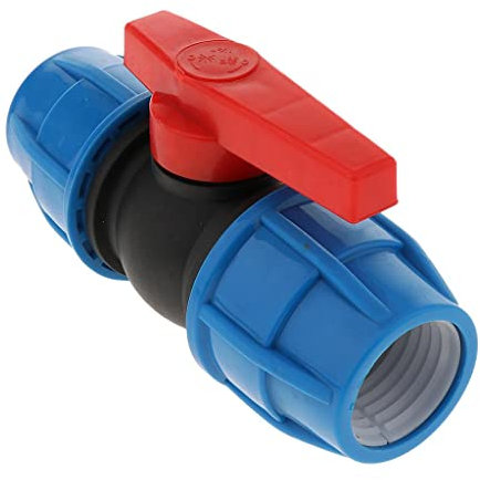 Fenteer Válvula de Paso Recta para Manguera Tubería Presión 60-90 PSI - Núcleo de plástico de 40 mm