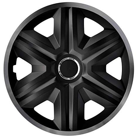 Luckyberg Radkappen - 'Fast LUX/Action' 14 Zoll 4er Set - Universal Fit für Autos und andere Fahrzeuge (Graphite)