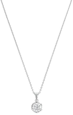 Amor Kette mit Anhänger 925 Sterling Silber Damen Halsschmuck, mit Zirkonia synth., 42+3 cm, Silber, Kommt in Schmuck Geschenk Box, 2026227