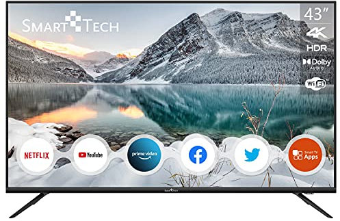 Smart Tech TV LED 4K UHD Netflix/Youtube 43 109cm, T2/S2/C, Dolby Audio, SMT43F30UV2M1B1