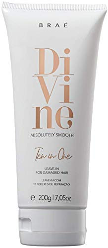 B R A É Leave-In Haar-Conditioner Divine Leave-in Ten in One 7.05 oz für Trockenes und Geschädigtes Haar - Multi-Benefit Lightweight Treatment mit Kokosöl