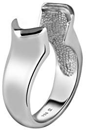 Quiges 925 Silber Eligo Ring für austauschbar 10 mm Viereck Zirkonia