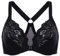 DELIMIRA Women's Front Fastening Bra Racer Back Lace Plus Size Non Padded Underwired Black 34E