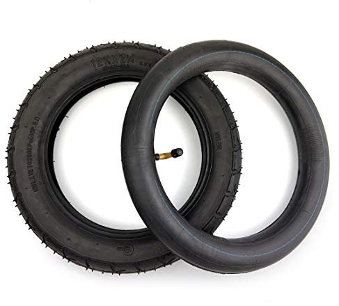 30,5 cm (12 Zoll) Reifen und Schlauch für kleine Elektrofahrräder, Durchmesser 30 cm (Reifen + gebogenes Ventil)