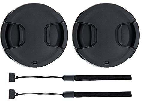 Lot de 2 82mm Bouchon d'Objectif Frontale Lens Cap pour Canon EF 16-35mm f2.8L, EF 24-70mm f2.8L, Nikon AF-S 24-70mm f2.8E, Sony FE 16-35mm f2.8 GM, FE 24-70mm f2.8 GM Et Autres Objectifs 82mm