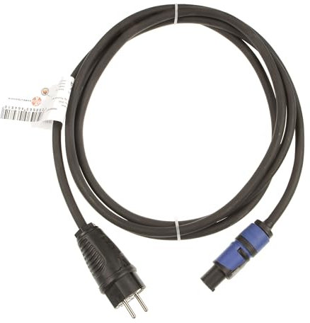MUSIC STORE Power Twist Netzkabel, 3 m, 3x 1,5mm², Hochwertige Stecker, Made in Germany