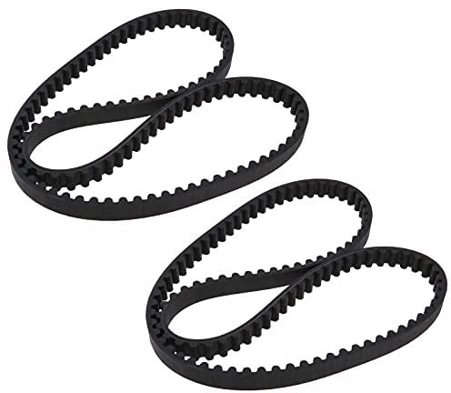 ECSiNG 2x Lawnmower Drive Belt HTD856-8M-12 Compatible with Stiga 105 Combi Deck 9585-0165-01 107-Teeth 8mm Tooth Pitch 12mm Width 856mm Circumference Rubber Black Synchronous