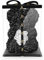 NADIR Orsetto di rose con confezione regalo, regalo di compleanno per donne, regalo di compleanno, anniversario, rose, orsacchiotto (nero, 25 cm)