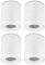 Sweet Led - Aufbauspots IP44 GU10 - Aluminium Deckenspots Ø80mm, 95mm - Feuchtraum geeignet Badezimmer, Küche - 230V Deckenstrahler, weiß matt Aufbaustrahler rund 4er Set ohne Leuchtmittel