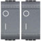 2X Interruttore Bipolare Bticino Living light Compatibile | Frutti Living International compatibili (2, Interruttore Bipolare)