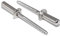 Lot de 25 rivets aveugles 4 x 14 mm en acier inoxydable A2 (V2A) avec tête plate, forme B, rivets pop fermés DIN 7337 - ISO 16585