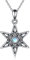 DAYLINLOVE Davidstern Kette 925 Sterling Silber Mondstein Davidstern Anhänger Halskette Jüdischer Schmuck Geschenke für Damen Männer