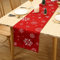Hapterouse Tischläufer Weihnachten Modern in Rot mit Beidseitiger Druck Weihnachtstischdecke Wasserabweisend aus Polyester Weihnachten Deko für Küche Esstisch 33 x 274cm