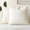 Foindtower Confezione da 2 federe decorative in pelliccia sintetica riccia, morbide e neutre, accoglienti, soffici, per casa, soggiorno, divano, camera da letto, divano, 45 x 45 cm, bianco crema