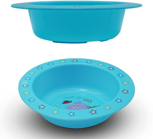 George Pig Toddler Feeding Bowl| 14cm Dia. Baby Weaning Pots BPA Free - Unbreakable Portable Non Slip| Shatterproof Gift for Babies 6+Months