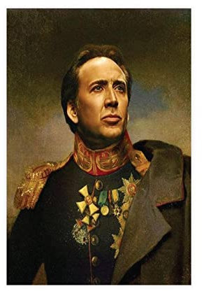 OWNPET Schauspieler Nicolas Cage 1 Leinwandposter Wandkunst Dekor Druck Bild Gemälde für Wohnzimmer Schlafzimmer Dekoration ungerahmt 30 x 45 cm