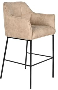 DKD Home Decor Hocker, Standard: Schwarz und Beige, Metall, Modern, Essen
