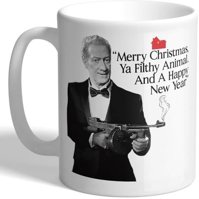 I Love Mugs - Merry Christmas, Ya Filthy Animal - Happy New Year - Film Mug, Ceramic, 11fl.oz.