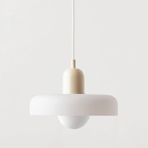 Hertl Grande suspension en verre dépoli blanc nordique moderne cuisine moderne luminaires suspendus sur l'île Boho lustres de plafond côtiers for chambre à coucher salle à manger bar hall d'entrée (C