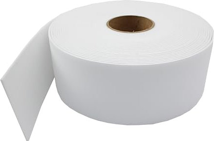 tukan-tex Filzband selbstklebend, 10cm breit, 3,0mm stark, 20m lang, Filzgleiter Rolle, Klapperschutz, Dichtungsband aus Filz (Weiß, 10cm breit, 3,0mm stark, 20meter lang)