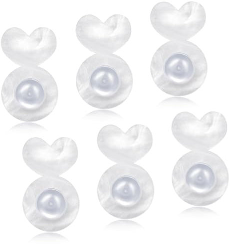 Bewudy 3 pares de elevadores de pendientes para mujer, con forma de corazón de silicona, elevadores ajustables para pendientes pesados, pendientes de cierre para mujer, elevadores para levantar el