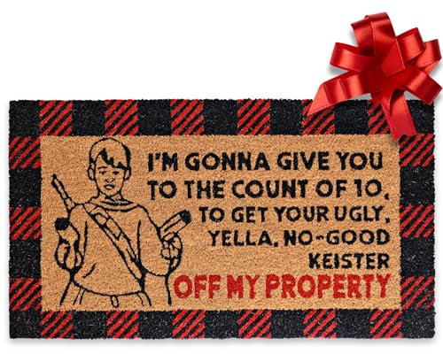 MAINEVENT I'm Gonna Give You to The Count of 10 Door Mat 30x17 Inch, Count of Ten Door Mat, Funny Christmas Vacation Door Mat, Count of 10 Doormat, Count of 10 Christmas Decor, Off My Property Mat