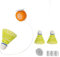 WAZUBC Badminton-Trainingswerkzeug, Höhenverstellbare Badminton-Trainingsgerät mit austauschbaren Federbällen Einzelperson, Badminton-Gürtel, Rebound-Training, Badminton-Trainingshilfe für Kinder (3