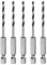 QUARKZMAN 5Pcs Foret Pointe Brad 3mm (3/25) en Acier à Roulement Tige Hexagonale 1/4 Forets à Bois Longueur de Travail 1.26 Outil de Perçage en Spirale pour Bois Tendre Contreplaqué