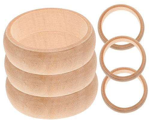 BELLIFFY 6St Holzarmband selber machen Puzzle Zubehör zur Schmuckherstellung holzperlen armband Holzperlenarmband Spielzeug breite Armbänder handwerk herstellung holz armband Eukalyptus