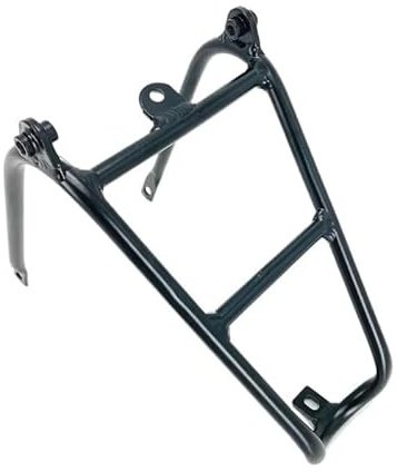 Motorrad-Heckgepäck Für Brompton-Gepäckträger Q-Type aus Aluminiumlegierung, ultraleichte Gepäckträger mit Easywheel, silber-schwarz, Faltrad-Gepäckträger. Motorrad-Gepäckträger(Rack 1pcs Black)