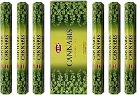 Kajal Hem Cannabis Räucherstäbchen - Handgerollt in Indien, 6 x 20 Stäbchen - Originaler langsamer Brenner für Entspannung, Meditation & Yoga - 45-60 Minuten Brenndauer