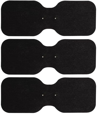 Med-Fit Large Lumbar Wireless TENS Self-Adhesive Pads (Black 3 Pack) | Versatile, Durable, and Hassle-Free Pain Relief ideal for the lower back
