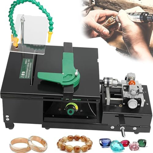1950w Tornio Da Banco Lucidatura Buffer Macchina, Lucidatrice per Pietre Preziose Buffer 800-12000 R/Min Gem Faceting Machine Con Albero Flessibile, Per La Creazione Di Gioielli, Rettifica