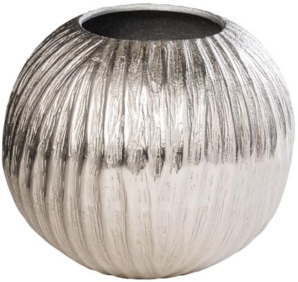 Moderne Vase Elegance - 25cm - Silber - Hammerschlag Design