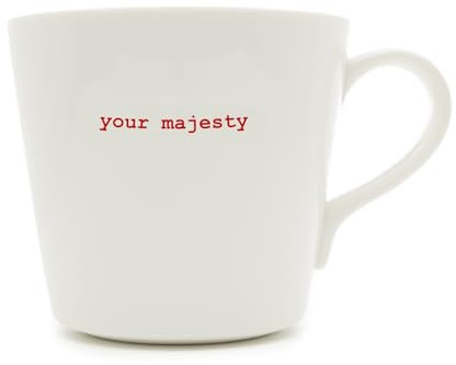 Keith Brymer Jones - Word Range - Large Ceramic White Mug - Your Majesty - 500ml - Gift Boxed