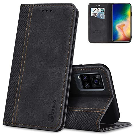 AKABEILA Custodia per Vivo X200 Pro 5G Premium PU Pelle Flip Folio Custodia a Portafoglio con Chiusura Magnetica Cavalletto Slot per Schede Cover Antiurto 6.78 Pollici Nero
