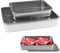 WakiHong 2 Piece Set Stainless Steel Food Containers with Lids Refrigerator Airtight Storage Containers Metal Stainless Steel Storage Containers for Freezer Dishwasher Safe (800ml+2000ml)