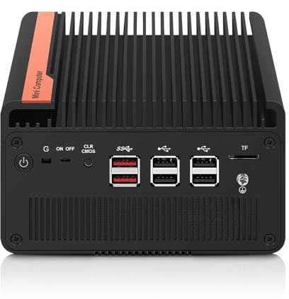 Mini PC NAS N100 5 M.2 Name Pocket NAS Small PC,4X2.5GbE LAN Mirco Desktop Computer 2HD 4K@60HZ,Router/QNAS/Firewall DDR5 for Office Business NO RAM NO SSD