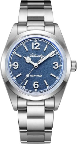 ADDIESDIVE Luxus Herren Quarzuhr Japan VH31 Quarzwerk 100m wasserdichte Edelstahl Armbanduhr BGW9 Super Luminous Bubble Spiegelglas 36mm Herren Analog Uhr AD2518
