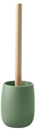 Spirella Escobilla de baño Sven de poliresina, 10 x 35 cm, Limpieza eficaz, diseño Moderno y Acabado Elegante, fácil de Limpiar, Robusta y fiable, Color albahaca.